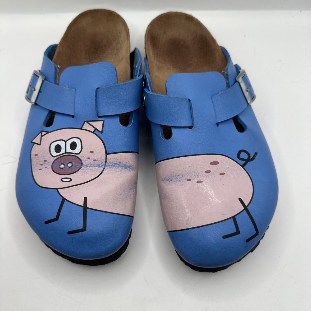 Birkis by Birkenstock COLLECTIBLE Woodby Pig 38 L‎ 7 M5 RARE - Picture 2 of 8
